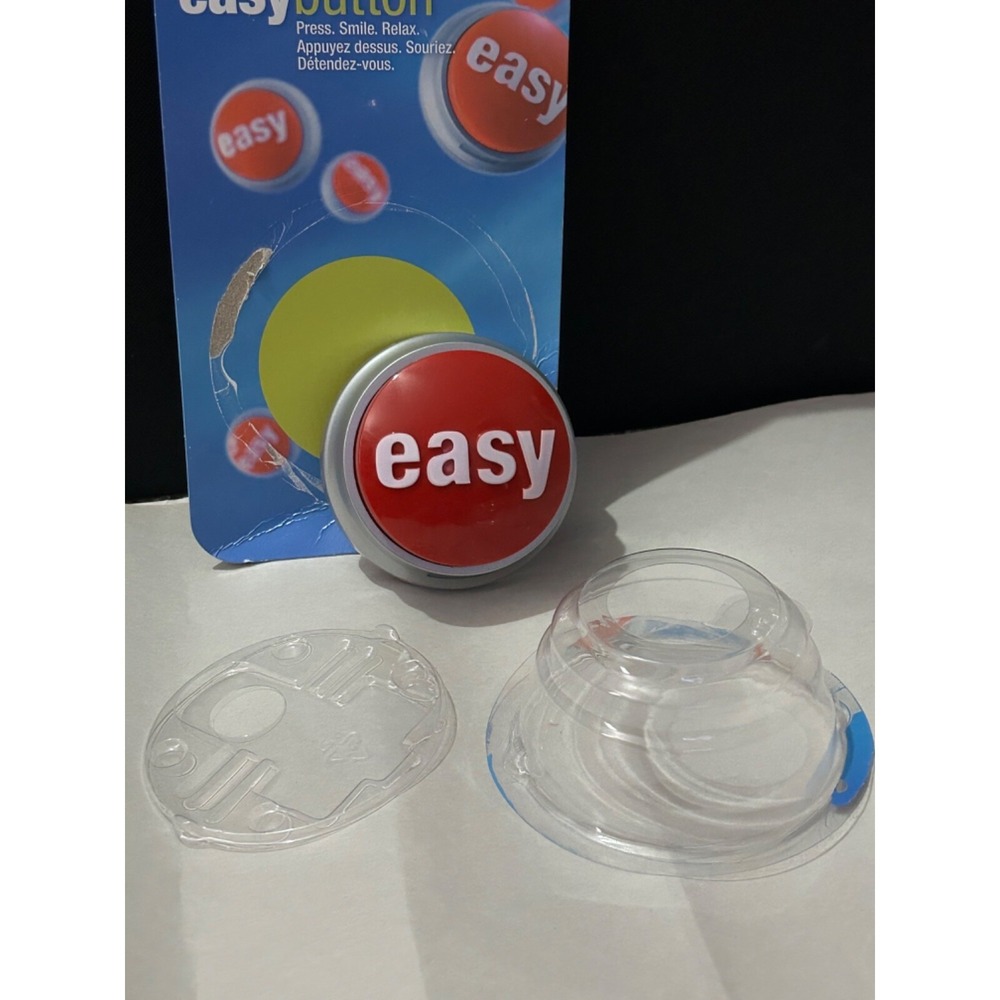STAPLES EASY BUTTON THAT WAS TALKING OFFICE GIFT COLLECTOR ITEM ENGLISH RED A6 - Picture 4 of 7